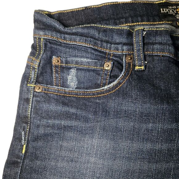 Lucky Brand Jeans Womens 14/32 Dark Wash Easy Rider Baggy Y2k Bootcut Mid Rise - Picture 4 of 15